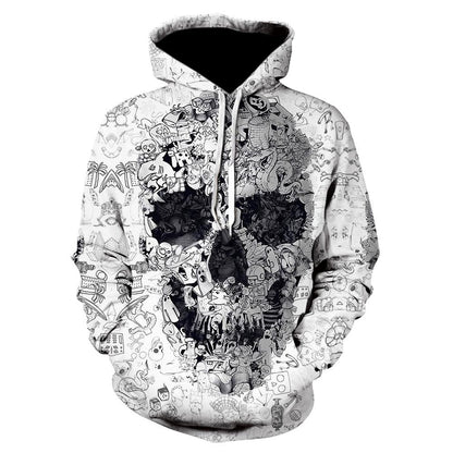 Sudadera con capucha 3D gohts - Urban Tribes Store