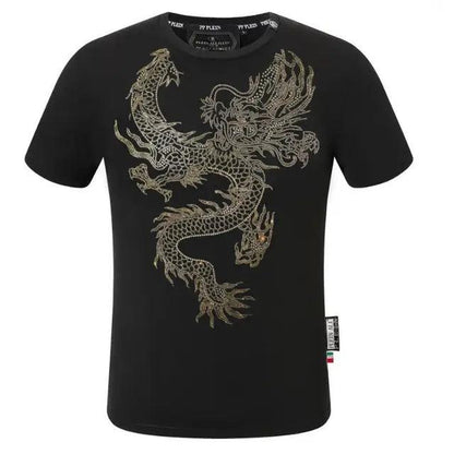 Camiseta de marca de moda para hombre, informal con diamantes de imitación - Urban Tribes Store