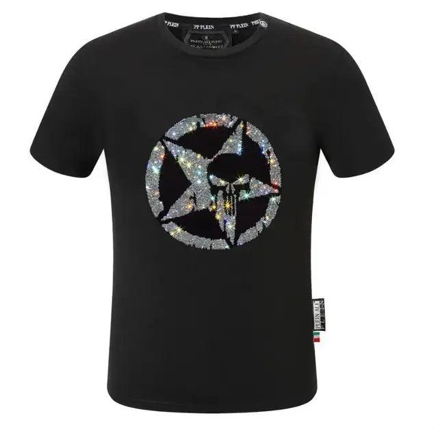 Camiseta informal con diamantes de imitación para hombre - Urban Tribes Store