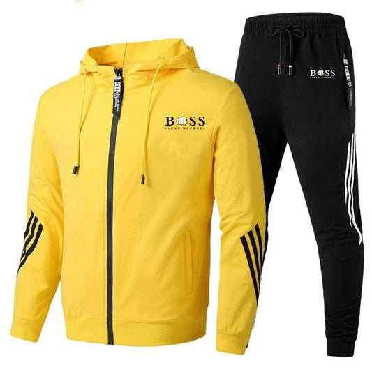 Conjunto de suéter deportivo de dos piezas para hombre con capucha - Urban Tribes Store