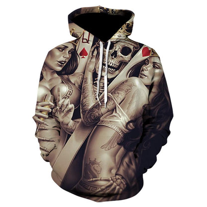 Sudadera con capucha 3D gohts - Urban Tribes Store