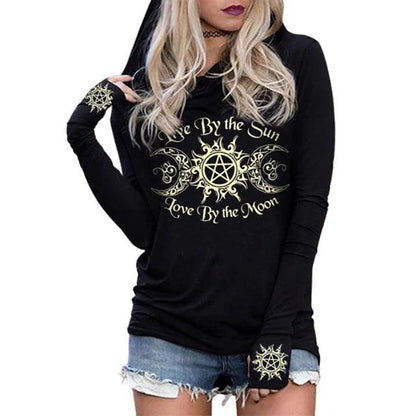 Sudadera estilo gótico con capucha para mujer - Urban Tribes Store