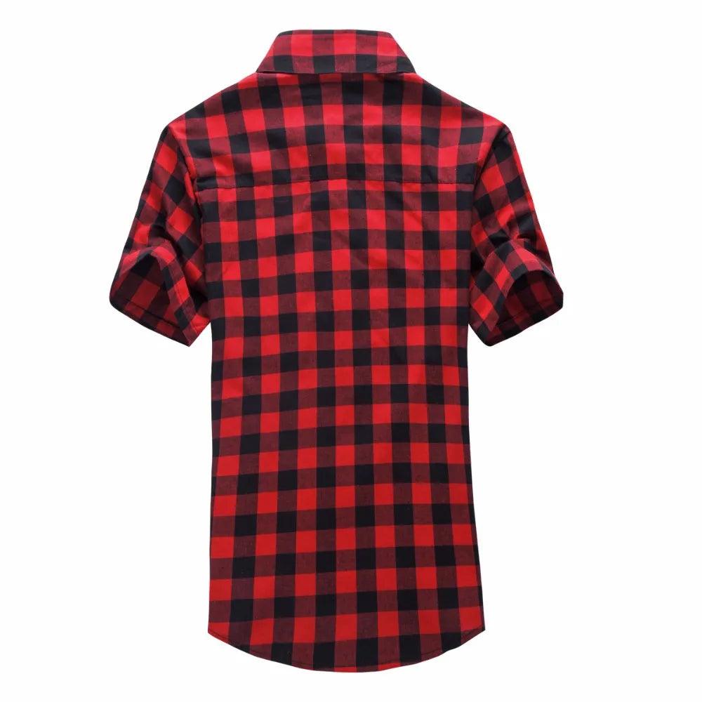 Camisa de cuadros cheap roja con negro hombre