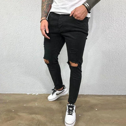 Pantalones vaqueros para hombre con agujero en la rodilla - Urban Tribes Store