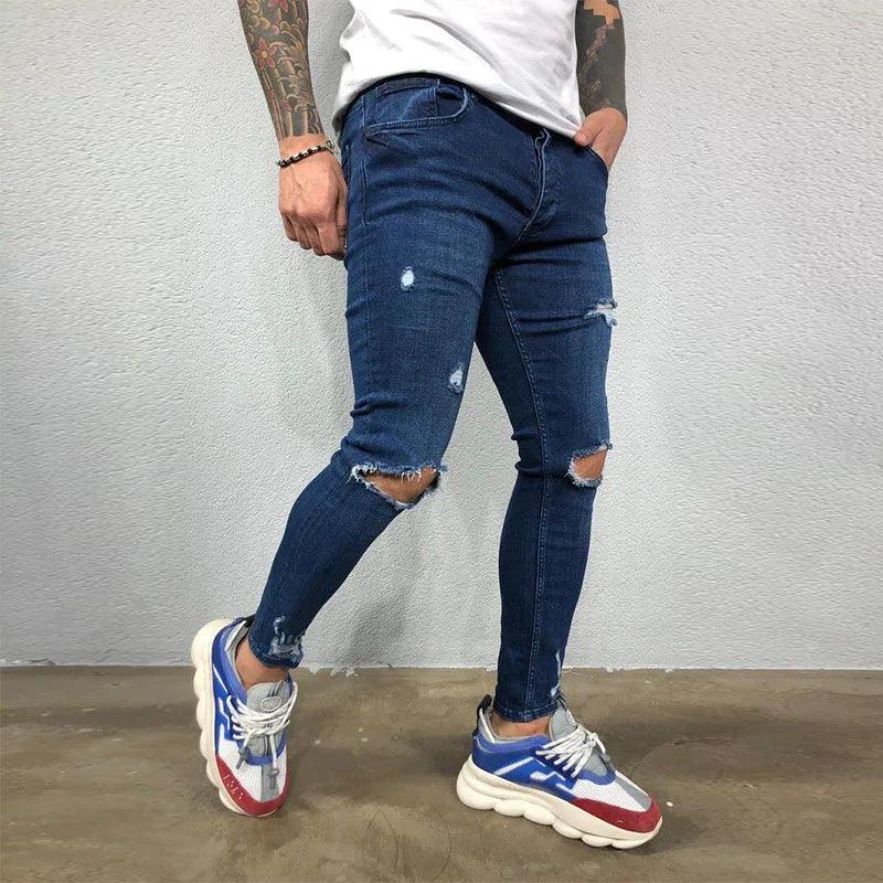 Pantalones vaqueros para hombre con agujero en la rodilla - Urban Tribes Store