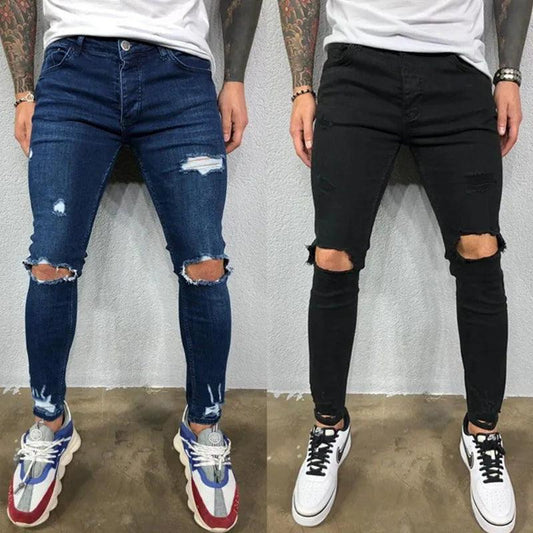 Pantalones vaqueros para hombre con agujero en la rodilla - Urban Tribes Store