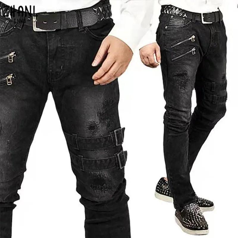 Pantalones vaqueros rectos de talla grande para hombre - Urban Tribes Store