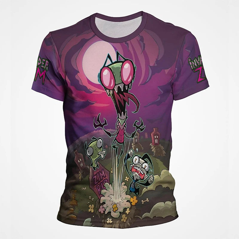 Camiseta de dibujos animados de Anime invader Zim para adulto 2