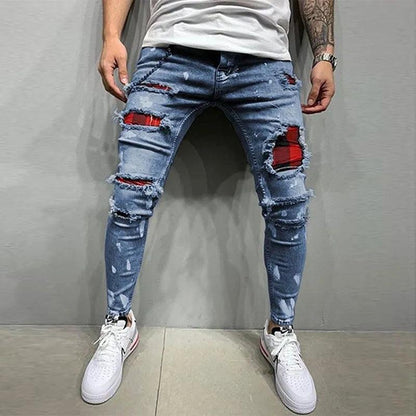 Pantalones vaqueros para hombre con agujero en la rodilla - Urban Tribes Store