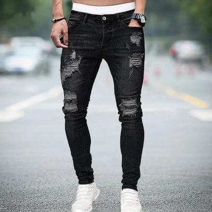 Pantalones vaqueros para hombre con agujero en la rodilla - Urban Tribes Store