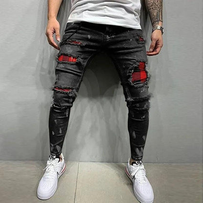 Pantalones vaqueros para hombre con agujero en la rodilla - Urban Tribes Store