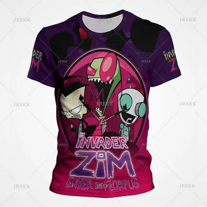 Camiseta de dibujos animados de Anime invader Zim para adulto 2