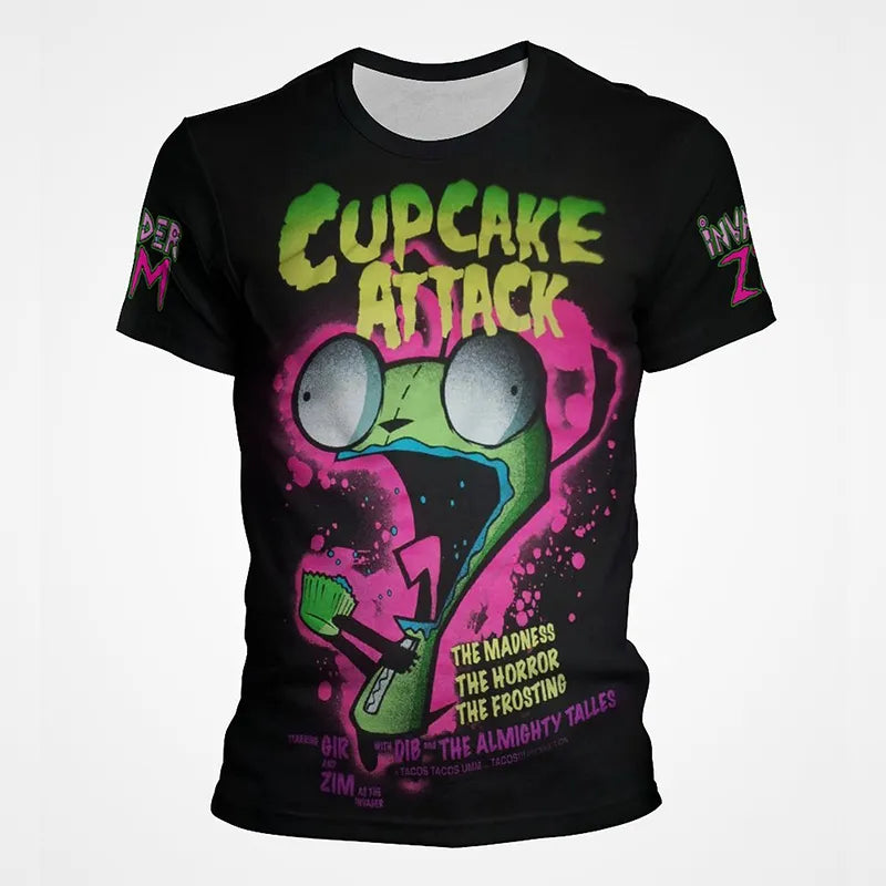 Camiseta de dibujos animados de Anime invader Zim para adulto 2