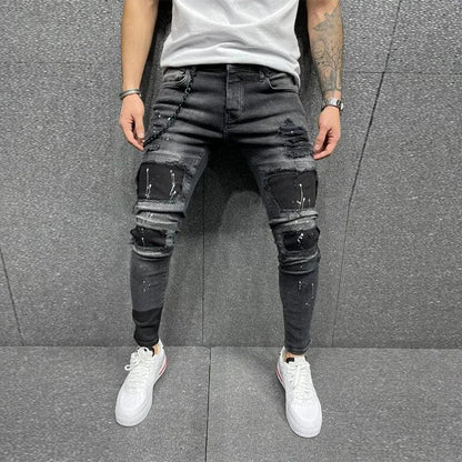 Pantalones vaqueros para hombre con agujero en la rodilla - Urban Tribes Store