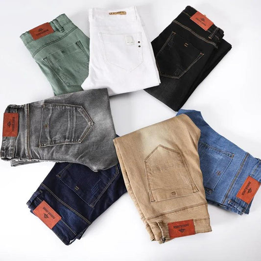 Pantalones vaqueros elásticos de siete colores - Urban Tribes Store