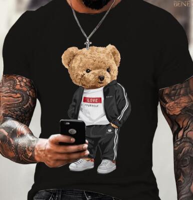 Camiseta con estampado de oso para hombre - Urban Tribes Store