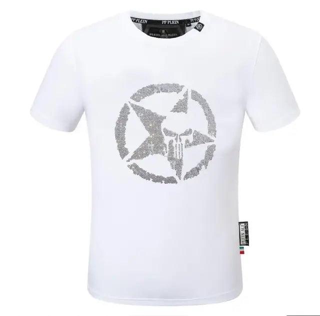 Camiseta informal con diamantes de imitación para hombre - Urban Tribes Store