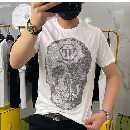 Camiseta de marca de moda para hombre, informal con diamantes de imitación - Urban Tribes Store