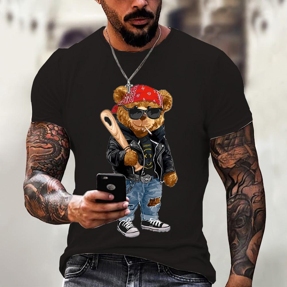 Camiseta con estampado de oso para hombre - Urban Tribes Store