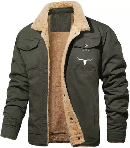 Chaqueta informal de algodón con forro polar para hombre - Urban Tribes Store