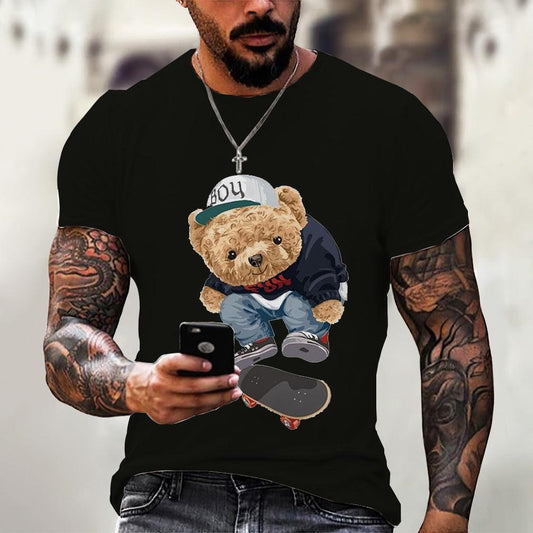 Camiseta con estampado de oso para hombre - Urban Tribes Store