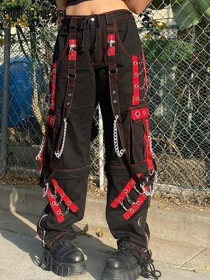 Pantalón gótico de pierna ancha para mujer - Urban Tribes Store