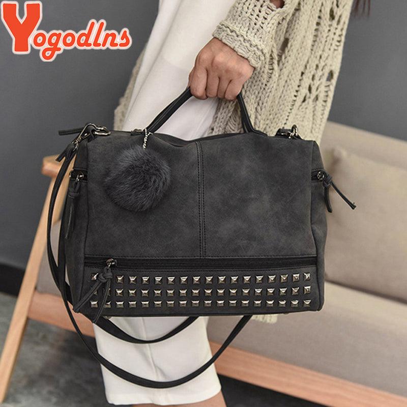 Bolso de cuero con remaches vintage - Urban Tribes Store