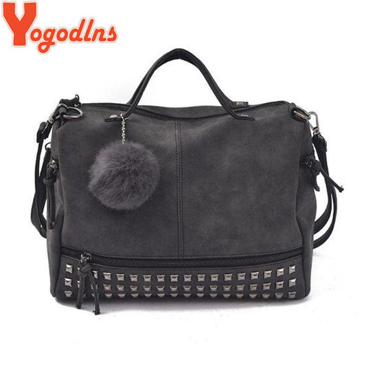 Bolso de cuero con remaches vintage - Urban Tribes Store