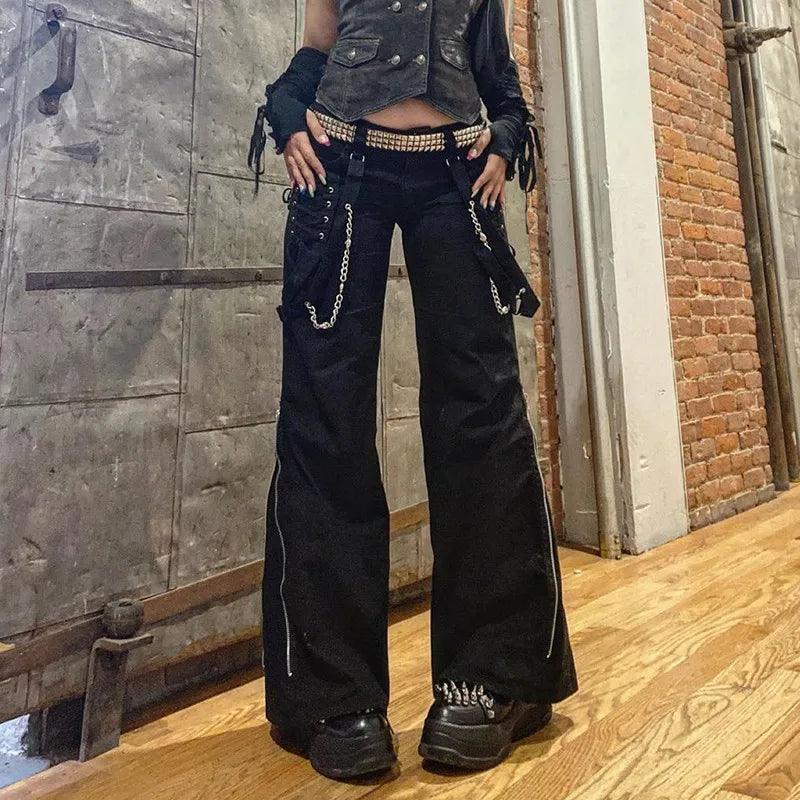 Pantalón gótico de cintura alta para mujer - Urban Tribes Store