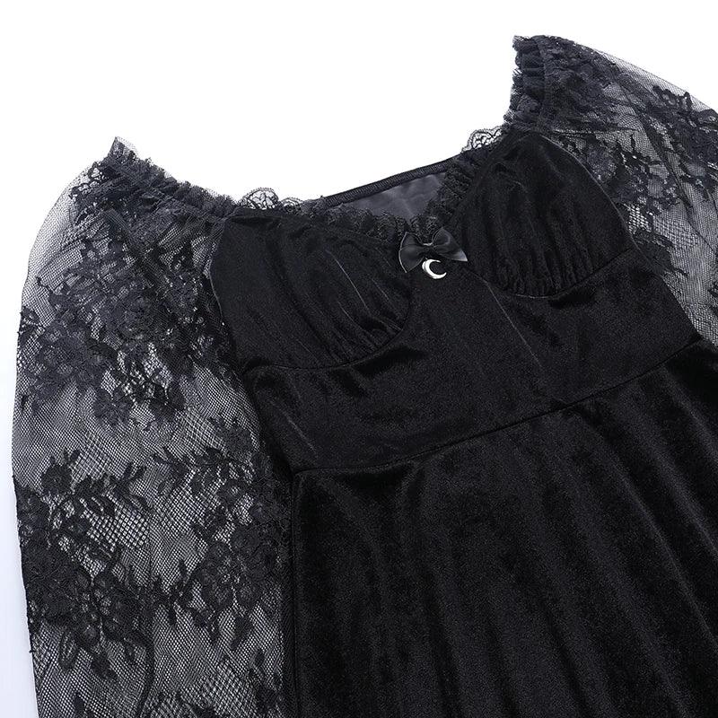 minivestido gótico negro para mujer - Urban Tribes Store