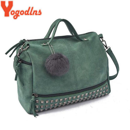 Bolso de cuero con remaches vintage - Urban Tribes Store