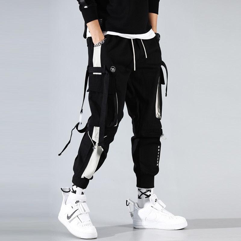 Joggers Men Ribbons Cargo Pants - Urban Tribes Store