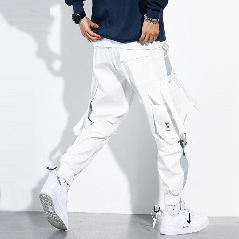 Joggers Men Ribbons Cargo Pants - Urban Tribes Store